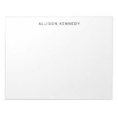 Minimalistisch einfach sauber Classic Modernes Gra Notizblock (Vorderseite)