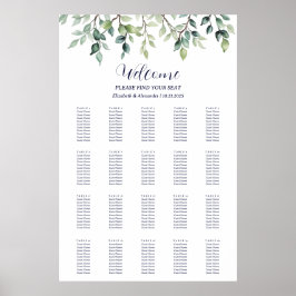 Minimalistisch Einfache Blätter Hochzeitskarte Poster