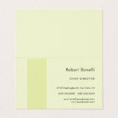 Minimalistisch Einfache Cremefarbe Modern Visitenkarten (Außenseite Aufgefaltet)
