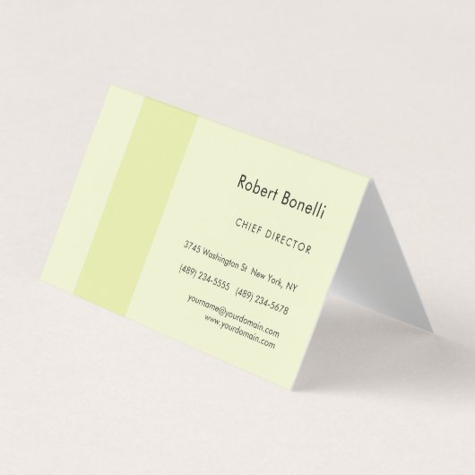 Minimalistisch Einfache Cremefarbe Modern Visitenkarten (Vorderseite)