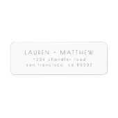 Minimalistisch Einfache Elegante Chic Rücksendeadr (Vorne)