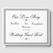 Minimalistisch Einfache Elegante Klassische Hochze Gästebuch (Vorderseite)