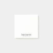 Minimalistisch Einfache Elegante Moderner Firmenna Post-it Klebezettel (Vorderseite)