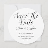 Minimalistisch Einfache Elegante Modernes Weiß Save The Date (Vorderseite)
