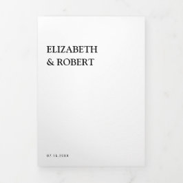 Minimalistisch Einfache Hochzeitsreise mit dem Aut Dreifach Gefaltete Einladung