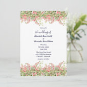 Minimalistisch Einfache Hübsche Rose Weinroute Men Einladung (Stehend Vorderseite)