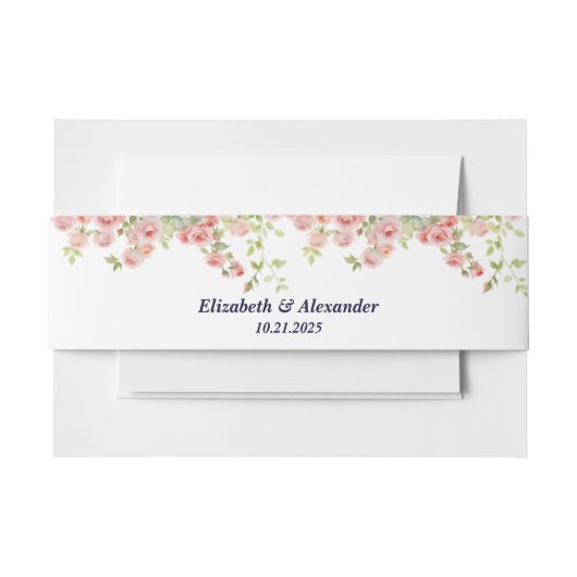 Minimalistisch Einfache Hübsche Rose Weinroute Men Einladungsbanderole (Vorderseite Beispiel)