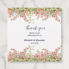 Minimalistisch Einfache Hübsche Rose Weinroute Men Geschenkanhänger