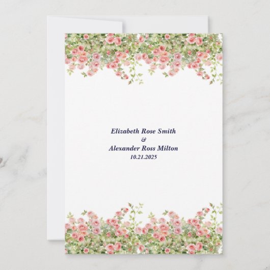 Minimalistisch Einfache Hübsche Rose Weinroute Men Save The Date (Rückseite)