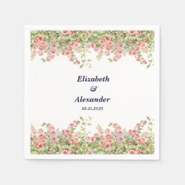 Minimalistisch Einfache Hübsche Rose Weinroute Men Serviette