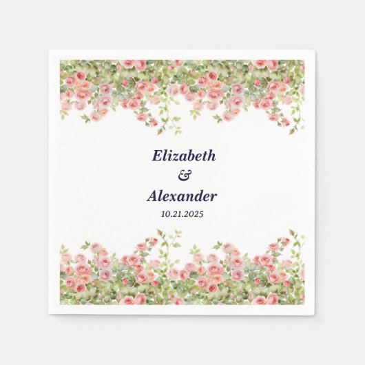 Minimalistisch Einfache Hübsche Rose Weinroute Men Serviette (Vorderseite)