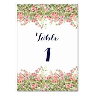 Minimalistisch Einfache Hübsche Rose Weinroute Men Tischnummer