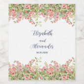 Minimalistisch Einfache Hübsche Rose Weinroute Men Weinetikett (Einzelnes Label)