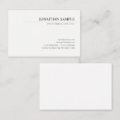 Minimalistisch einfache Moderne Elegant Beruflich Visitenkarte (Vorne/Hinten)
