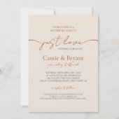 Minimalistisch Einfache moderne Schrift Terracotta Einladung (Vorderseite)