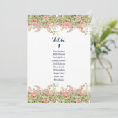 Minimalistisch Einfache Rose-Sitzkarte Einladung (Stehend Vorderseite)