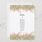 Minimalistisch Einfache Rose-Sitzkarte Einladung (Rückseite)