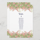 Minimalistisch Einfache Rose-Sitzkarte Einladung (Vorne/Hinten)