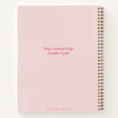 Minimalistisch Einfache Rot-Monogramm-Bezeichnung  Notizblock (Rückseite)