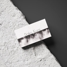 Minimalistisch Einfache Schwarzweißfarbe Visitenkarte