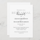 Minimalistisch Einfaches Probe Dinner Elegante Einladung (Vorne/Hinten)