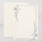 Minimalistisch Einladung (Vorne/Hinten)