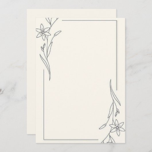 Minimalistisch Einladung (Vorne/Hinten)