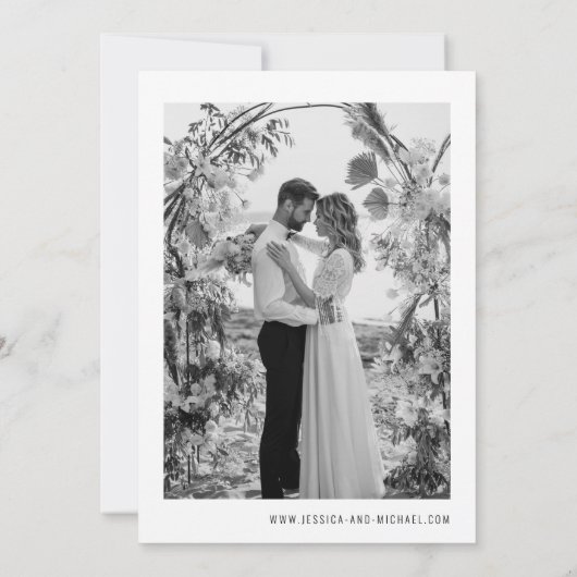 💍 Minimalistisch Einladung (Rückseite)