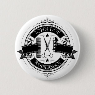 Minimalistisch Elegant Barbershop Button