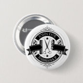 Minimalistisch Elegant Barbershop Button (Vorne & Hinten)