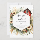 Minimalistisch Elegant Barnyard Wedding Save The Date (Vorderseite)