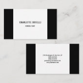 Minimalistisch Elegant Beruflich Einfach Schwarz-w Visitenkarte (Vorne/Hinten)
