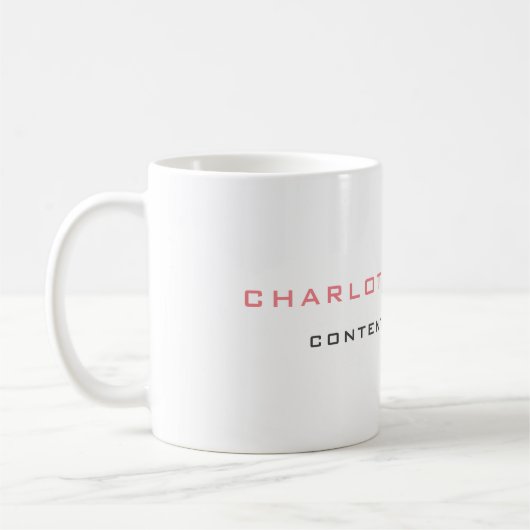 Minimalistisch Elegant Beruflich Kaffeetasse (Links)