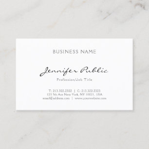 Minimalistisch Elegant Beruflich Modern Einfach Visitenkarte