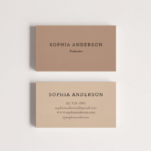 Minimalistisch Elegant Beruflich - Neutrale Farben Visitenkarte