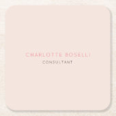 Minimalistisch Elegant Beruflich Rechteckiger Pappuntersetzer (Vorderseite)