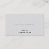 Minimalistisch Elegant Beruflich Schwarz-weiß Visitenkarte (Rückseite)