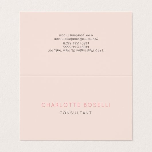 Minimalistisch Elegant Beruflich Visitenkarten (Außenseite Aufgefaltet)