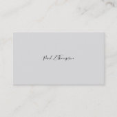 minimalistisch elegant, blassgrau visitenkarte (Vorderseite)