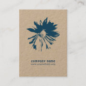 Minimalistisch Elegant Blue Blume Florist Visitenkarte (Vorderseite)