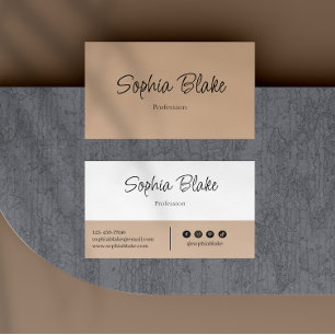 Minimalistisch Elegant Boho - Custom Beruflich Visitenkarte