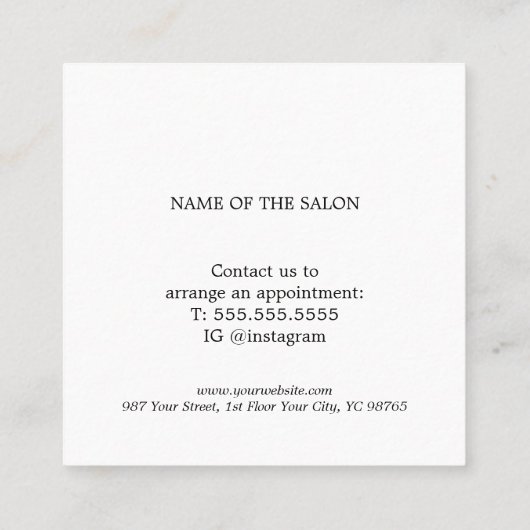 Minimalistisch Elegant Bold White Coupon (Rückseite)