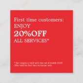 Minimalistisch Elegant Bold White Coupon (Vorderseite)