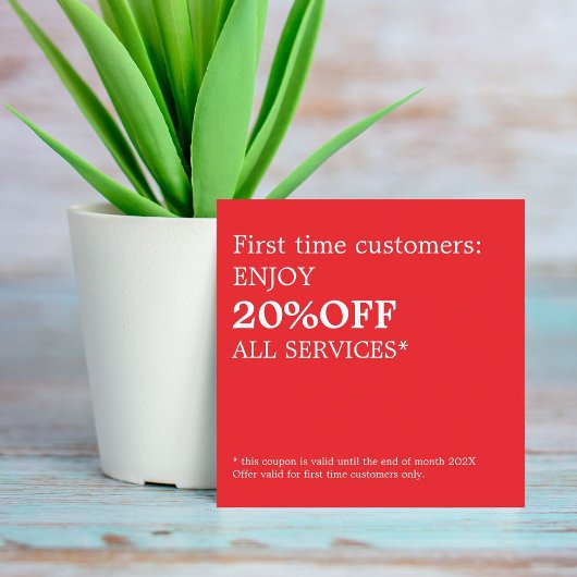 Minimalistisch Elegant Bold White Coupon