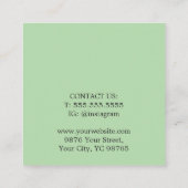 Minimalistisch Elegant Bold White Green Terminkarte (Rückseite)