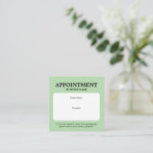 Minimalistisch Elegant Bold White Green Terminkarte (Stehend Vorderseite)