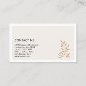 Minimalistisch Elegant Botanisch Visitenkarte (Rückseite)