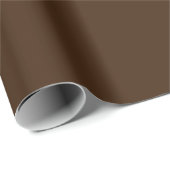 Minimalistisch Elegant Chic Solid Brünett Brown Sc Geschenkpapier (Rolleneckpunkt)