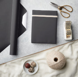 Minimalistisch Elegant Chic Solid Charcoal Grau Sc Geschenkpapier