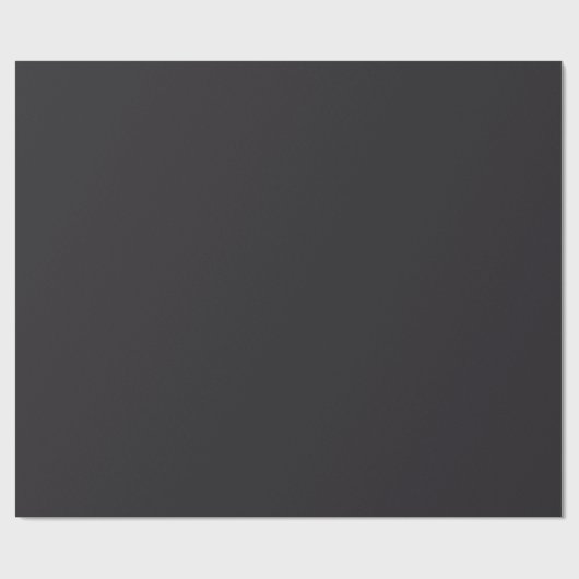 Minimalistisch Elegant Chic Solid Charcoal Grau Sc Geschenkpapier (Flach)